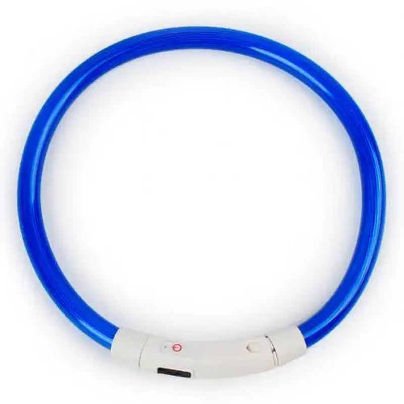 Rechargeable LED Dog Collars with Luminous Flashing Light - USB Charging, Available in Sizes S, M, L