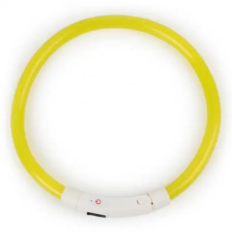 Rechargeable LED Dog Collars with Luminous Flashing Light - USB Charging, Available in Sizes S, M, L