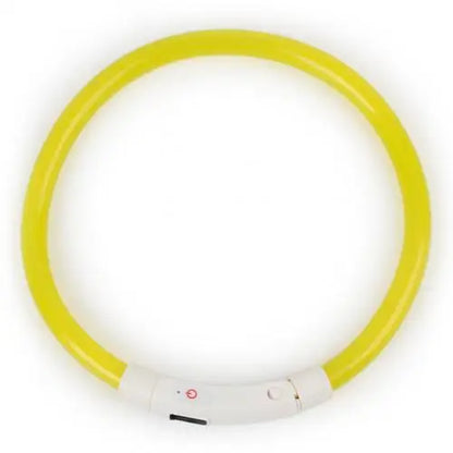Rechargeable LED Dog Collars with Luminous Flashing Light - USB Charging, Available in Sizes S, M, L