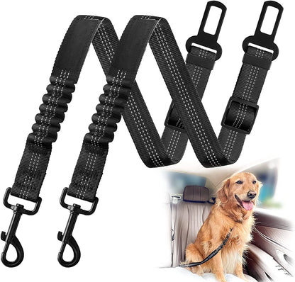 Adjustable Elastic Dog Car Seat Belt for Pet Safety During Travel - Essential Accessory for Dogs and Cats