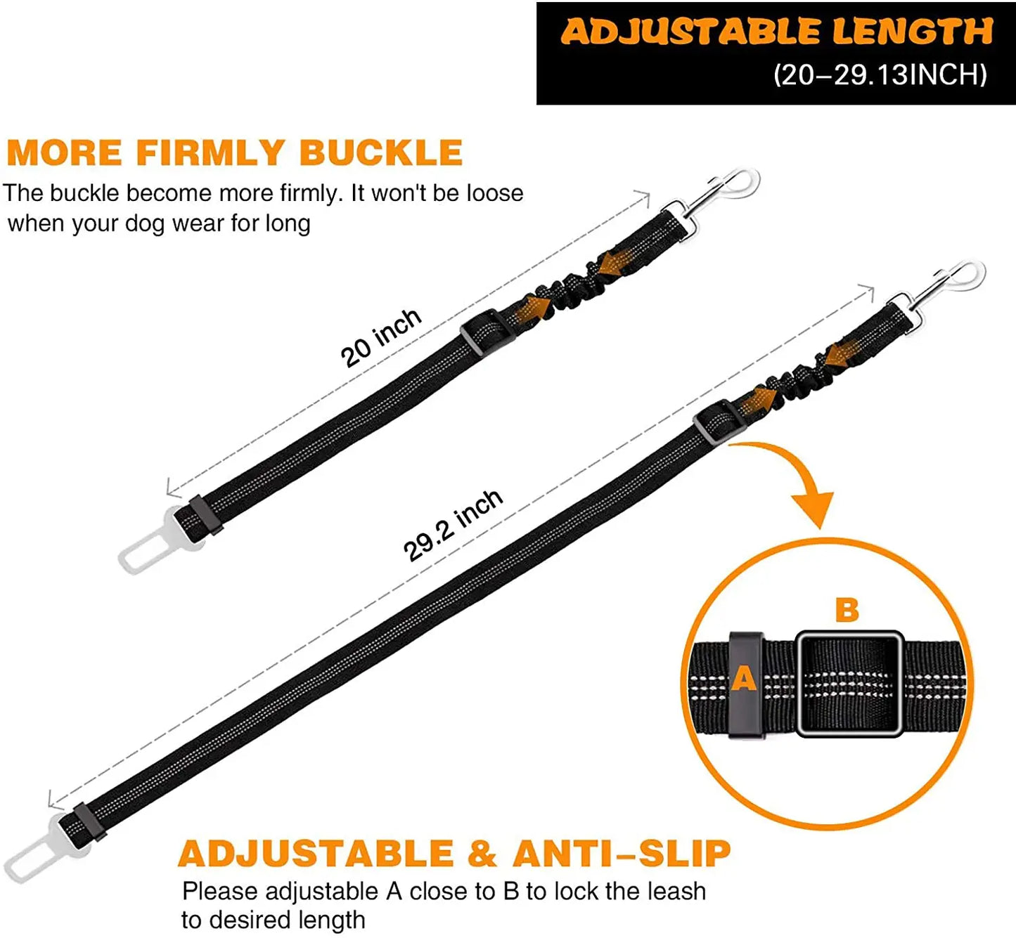 Adjustable Elastic Dog Car Seat Belt for Pet Safety During Travel - Essential Accessory for Dogs and Cats