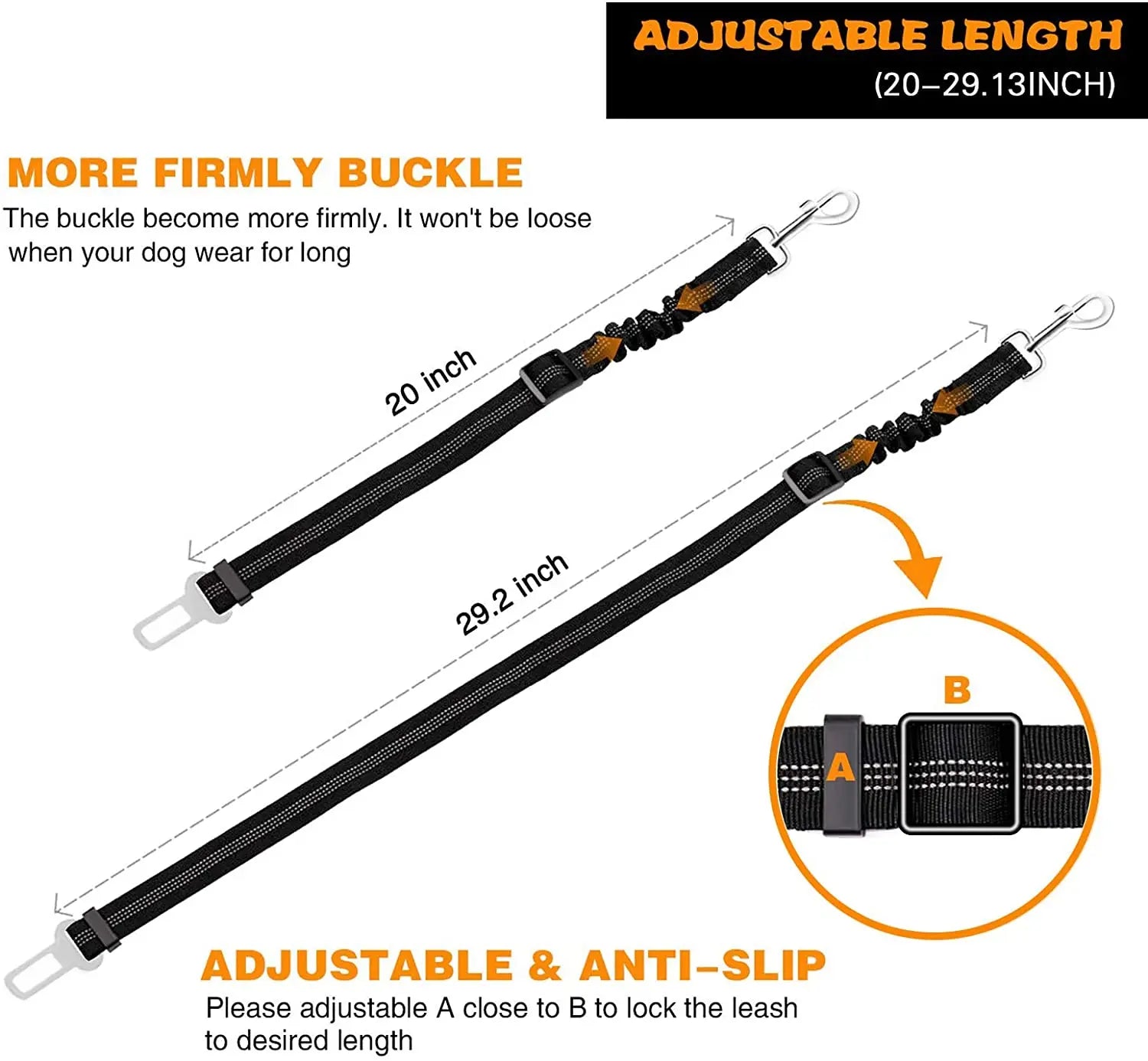 Adjustable Elastic Dog Car Seat Belt for Pet Safety During Travel - Essential Accessory for Dogs and Cats