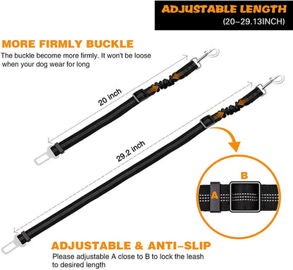 Adjustable Elastic Dog Car Seat Belt for Pet Safety During Travel - Essential Accessory for Dogs and Cats