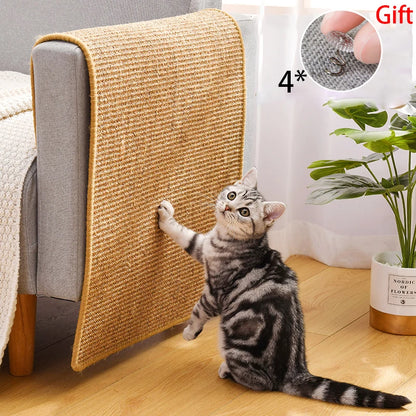 Sisal Cat Scratching Mat - Durable Furniture Protector for Cats, Ideal for Nail Sharpening and Play