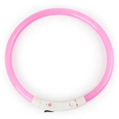 Rechargeable LED Dog Collars with Luminous Flashing Light - USB Charging, Available in Sizes S, M, L