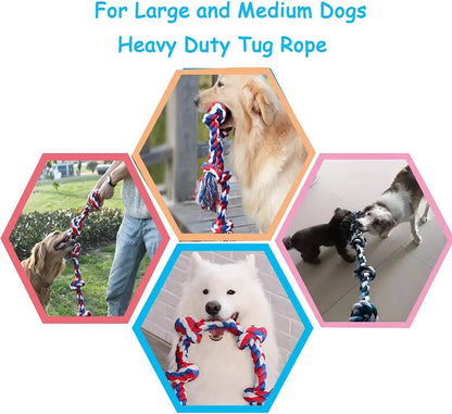 Cotton Rope Dog Bite Toys for Dental Care and Cleaning