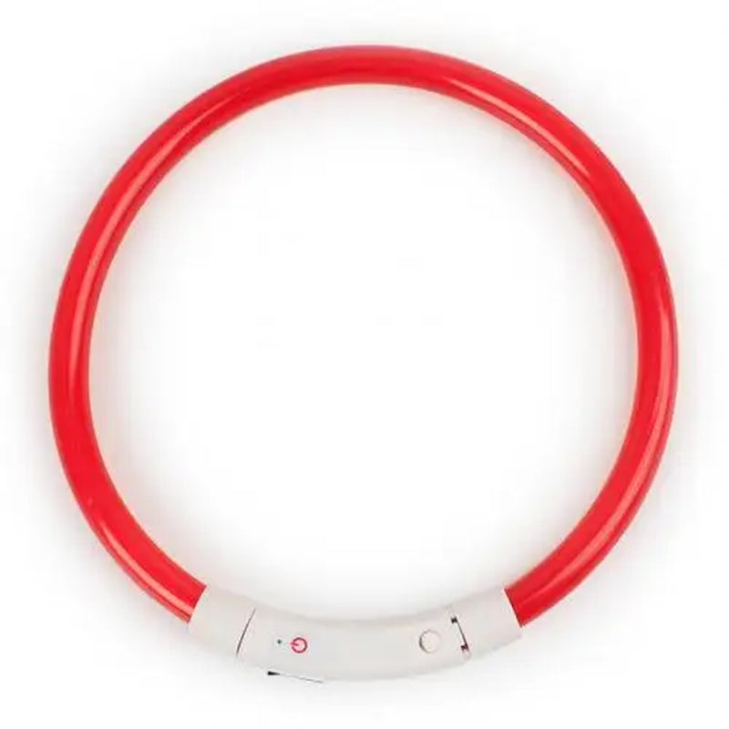 Rechargeable LED Dog Collars with Luminous Flashing Light - USB Charging, Available in Sizes S, M, L
