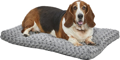 Intermediate Quiettime Deluxe Gray Ombré Swirl Plush Pet Bed - Machine Washable, Non-Skid Base, Ideal for 36-Inch Crates