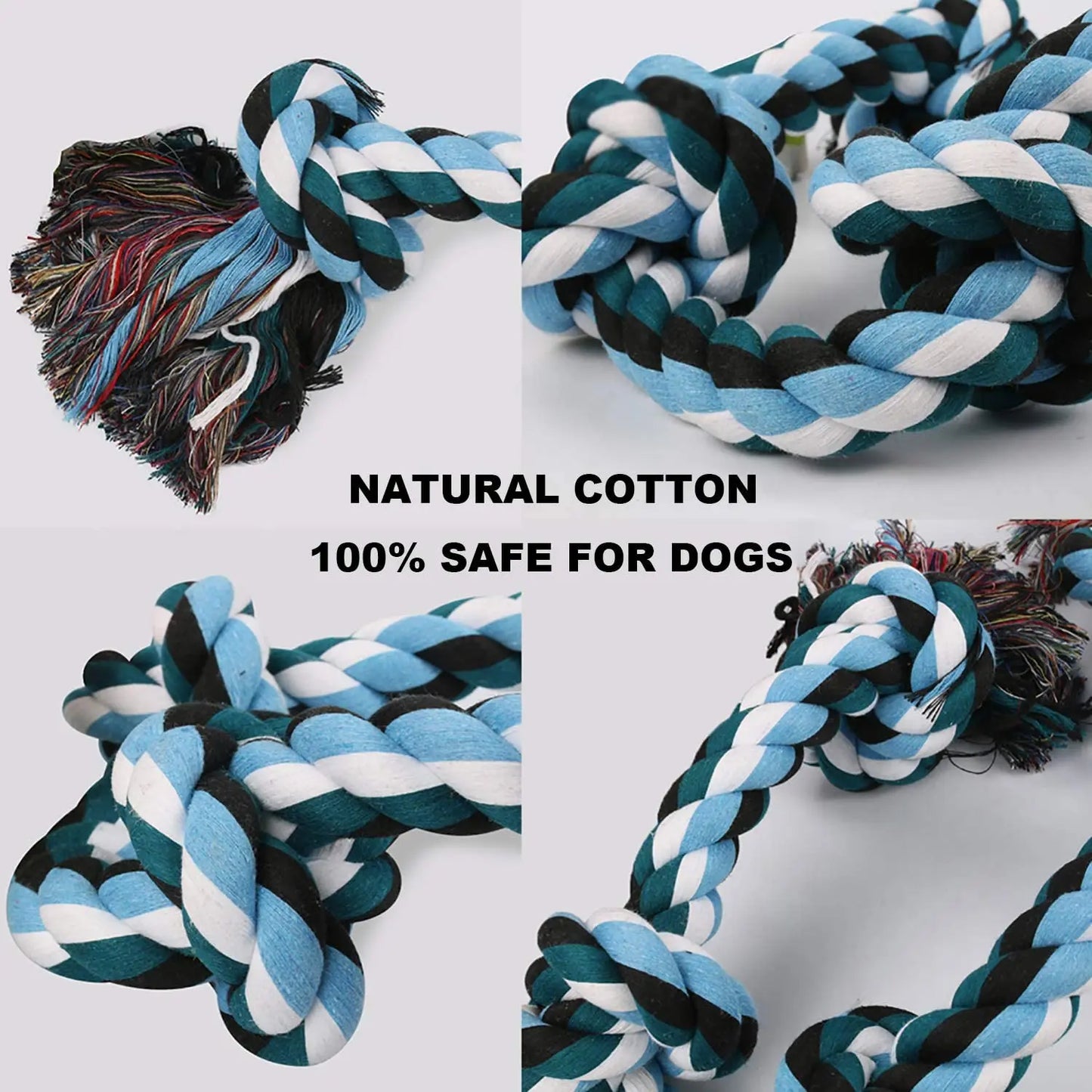 Cotton Rope Dog Bite Toys for Dental Care and Cleaning