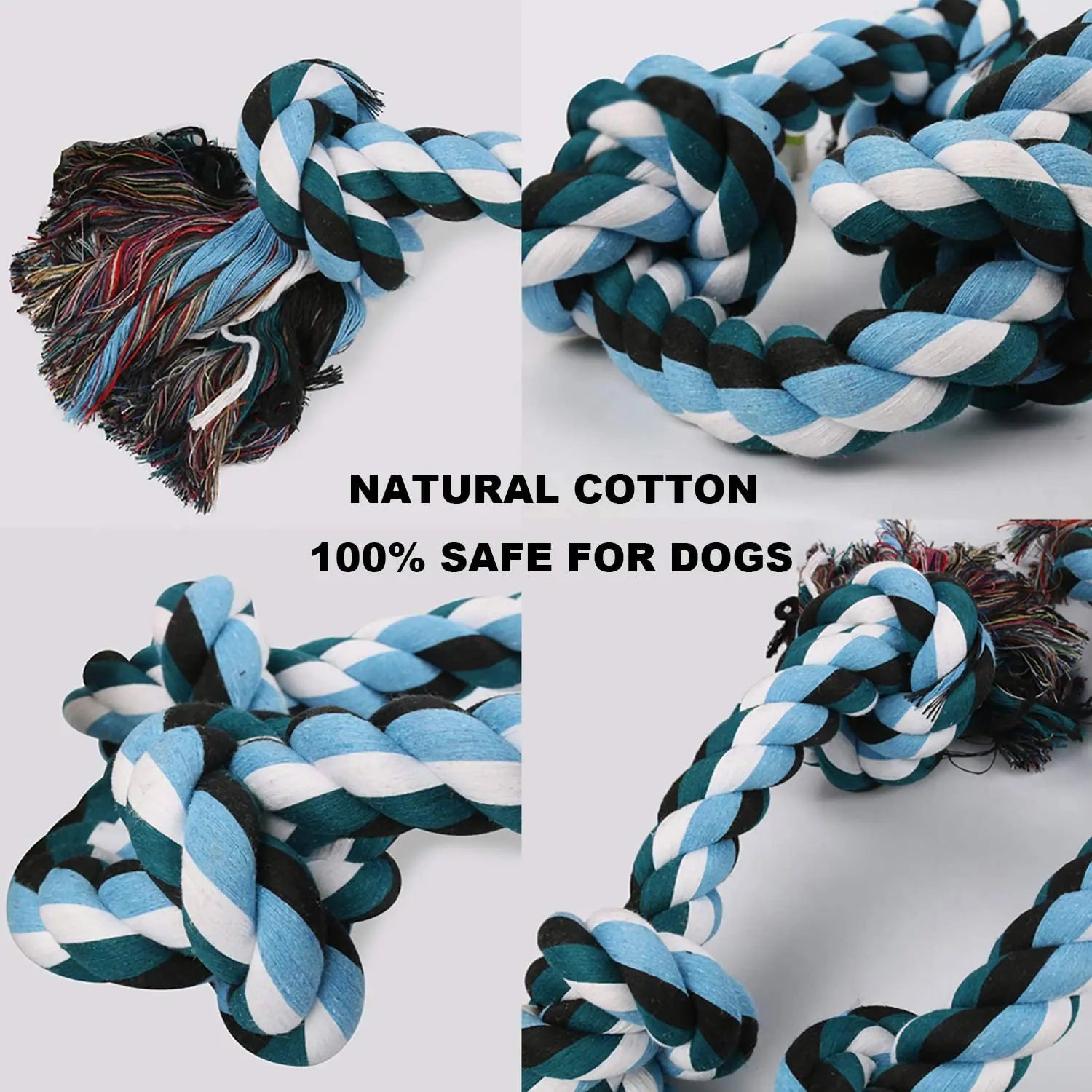 Cotton Rope Dog Bite Toys for Dental Care and Cleaning