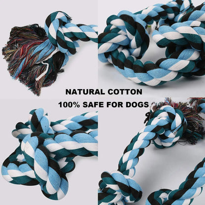 Cotton Rope Dog Bite Toys for Dental Care and Cleaning