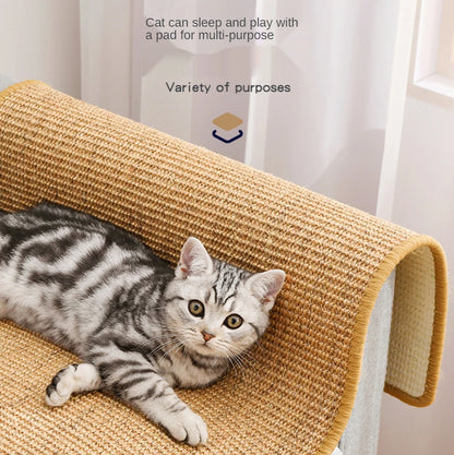Sisal Cat Scratching Mat - Durable Furniture Protector for Cats, Ideal for Nail Sharpening and Play