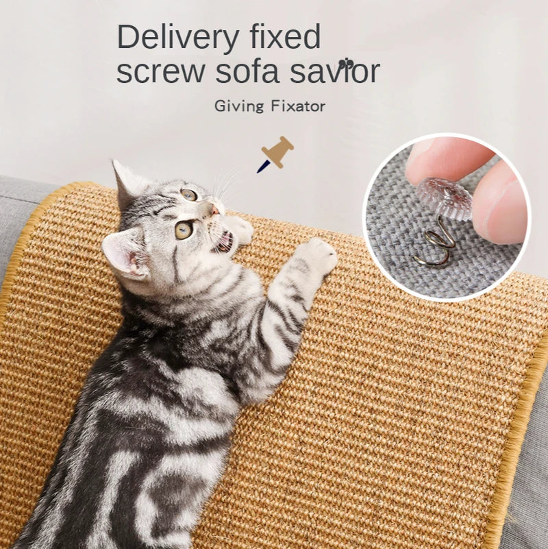 Sisal Cat Scratching Mat - Durable Furniture Protector for Cats, Ideal for Nail Sharpening and Play