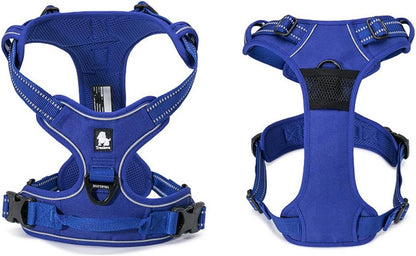 Truelove TLH5651 Adjustable No-Pull Reflective Dog Harness - Comfortable Control Vest in Royal Blue, Medium