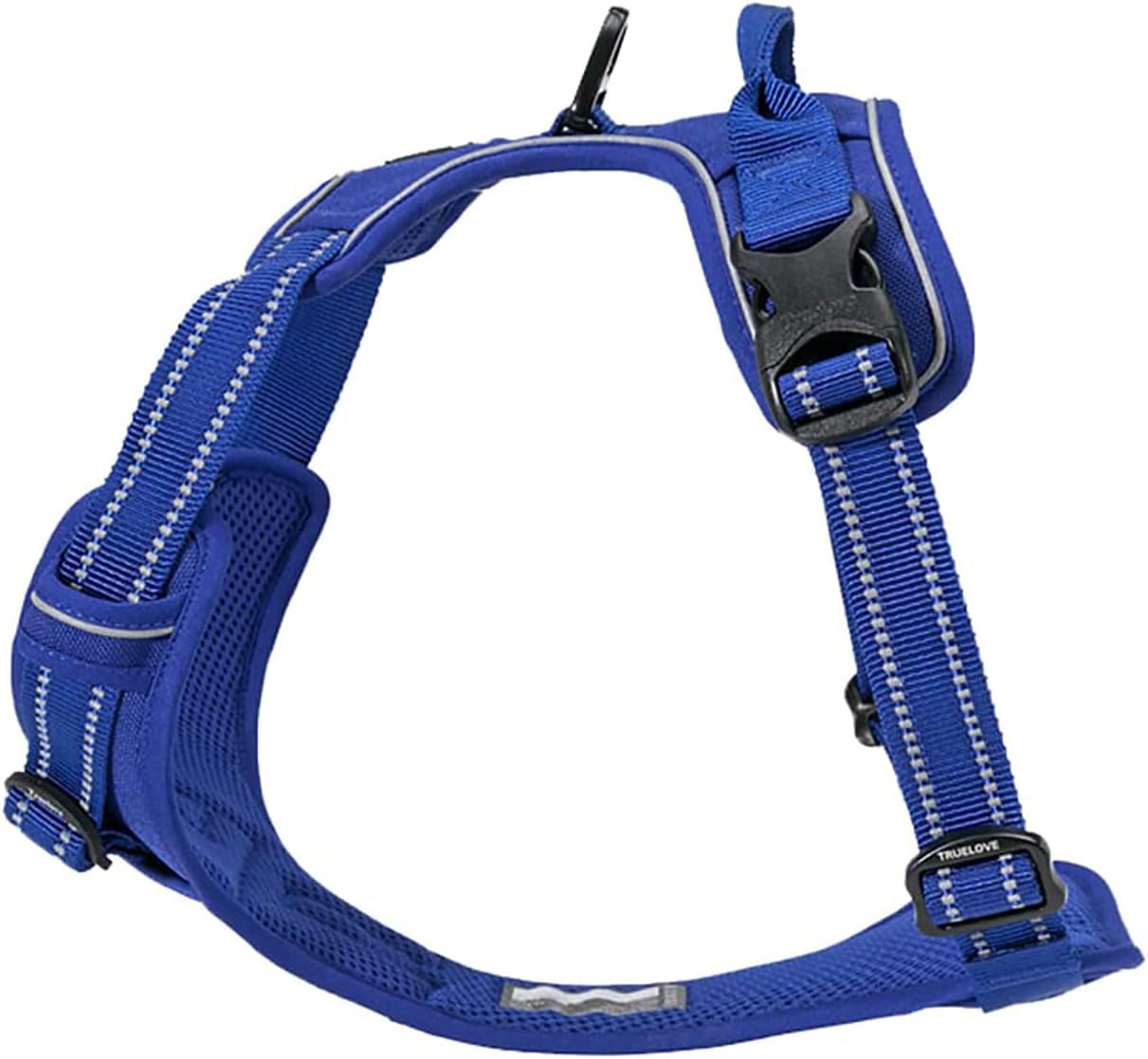 Truelove TLH5651 Adjustable No-Pull Reflective Dog Harness - Comfortable Control Vest in Royal Blue, Medium