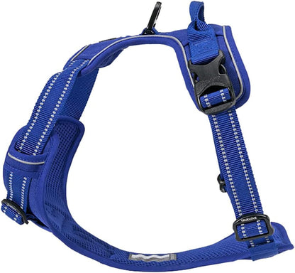 Truelove TLH5651 Adjustable No-Pull Reflective Dog Harness - Comfortable Control Vest in Royal Blue, Medium